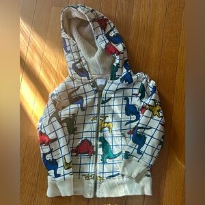 Hanna Andersson Cream and Blue Checkered Jacket